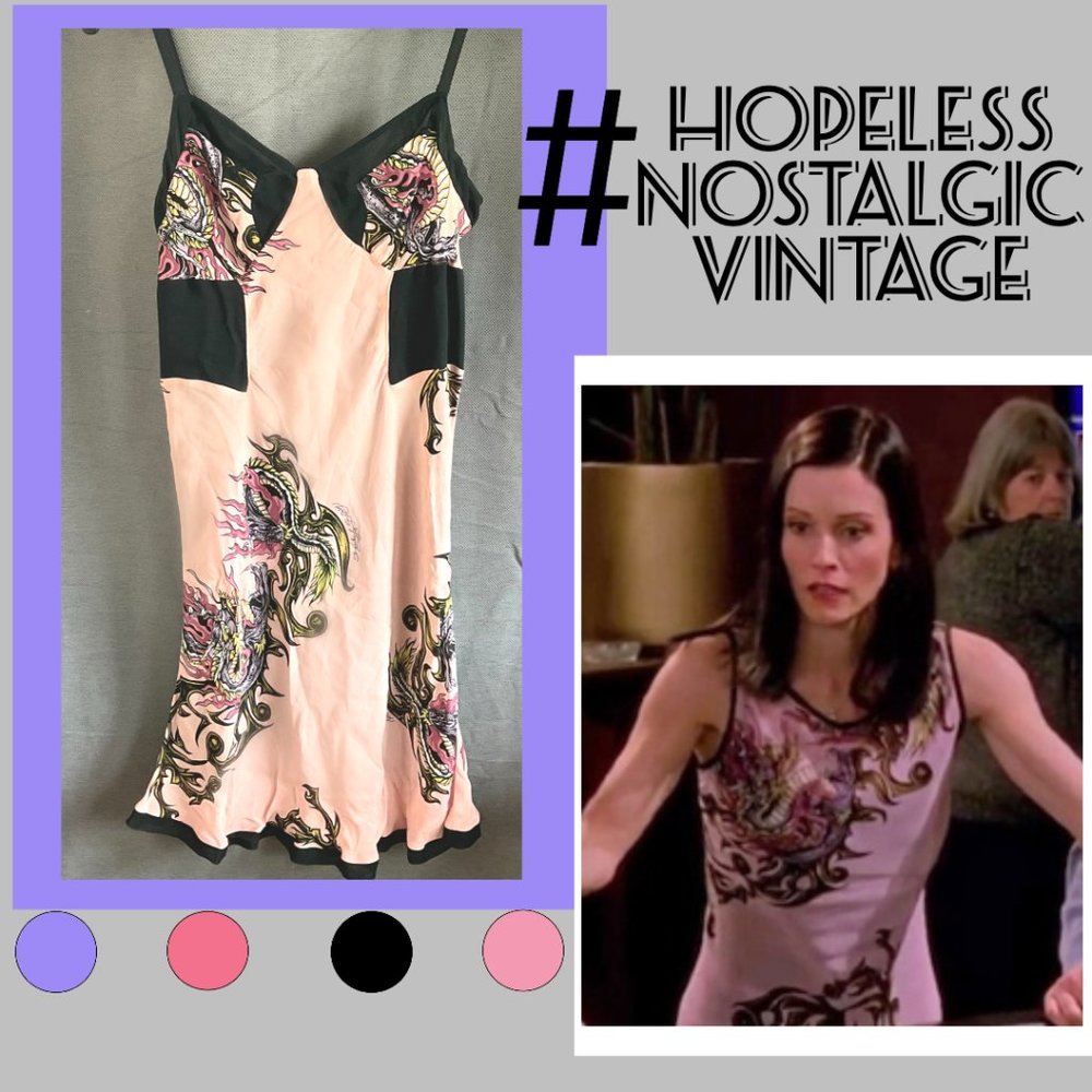 Vintage Franky for Betsey Johnson dragon tattoo dress ASO Monica Geller